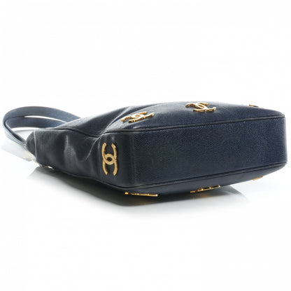 Chanel Caviar CC Shoulder Bag Navy Blue 4 of 9