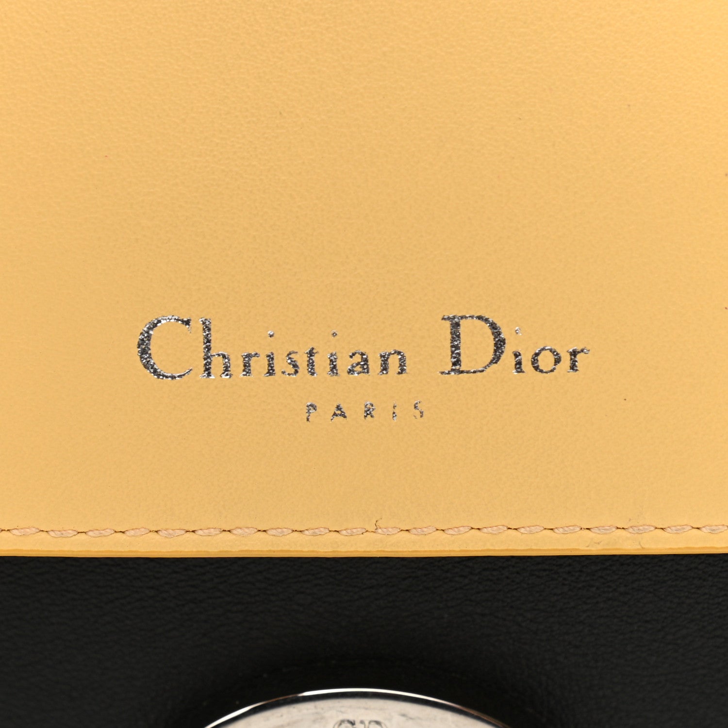 Christian Dior Smooth Calfskin Small Tri-Color Be Dior Flap Black Grey Yellow 5 of 13