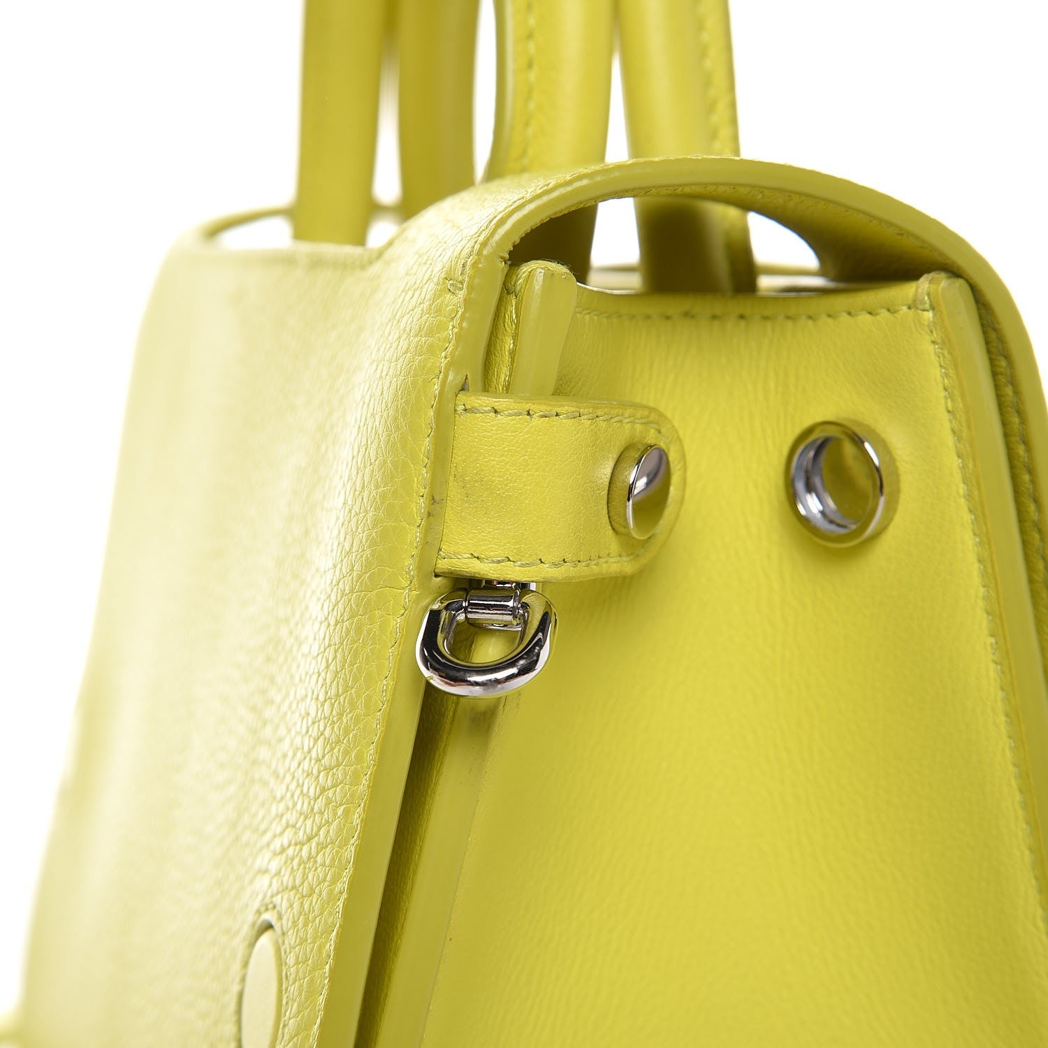 Christian Dior Grained Calfskin Mini Diorever Flap Yellow 12 of 12