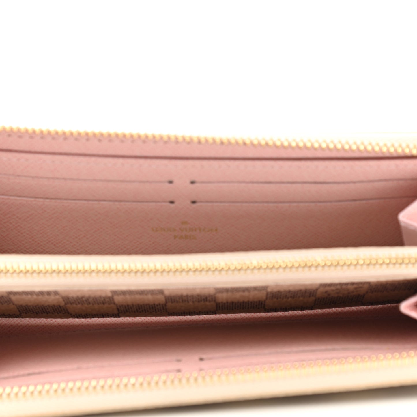 Damier Azur Clemence Wallet Rose Ballerine