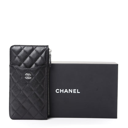 Chanel Caviar Quilted Classic Flat Wallet Pouch Black 8 of 8