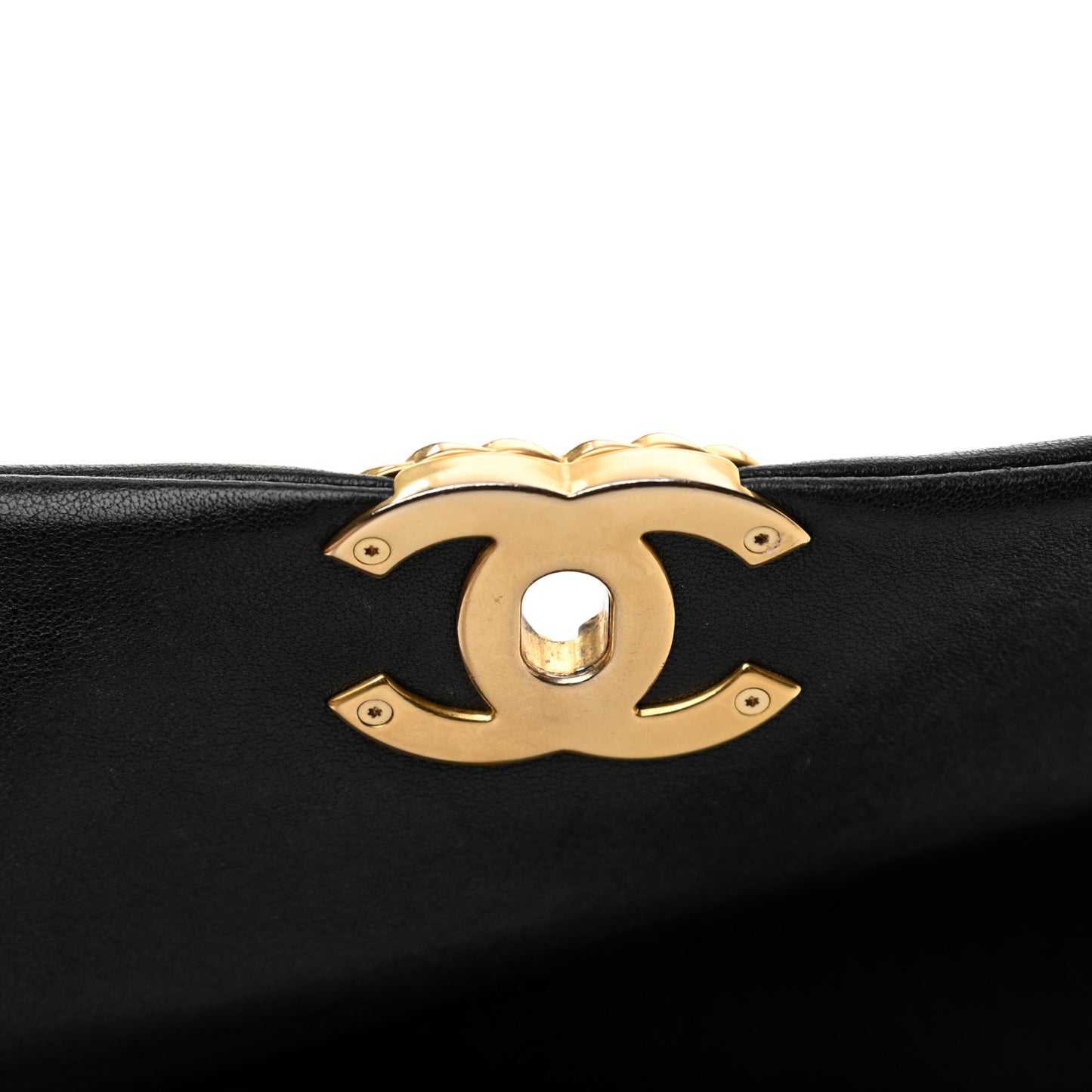 Goatskin Quilted Large Chanel 19 Flap Black
