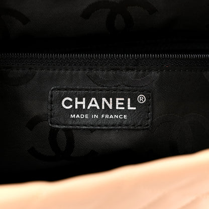 Chanel Calfskin Quilted Large Cambon Tote Beige Black 6 of 10