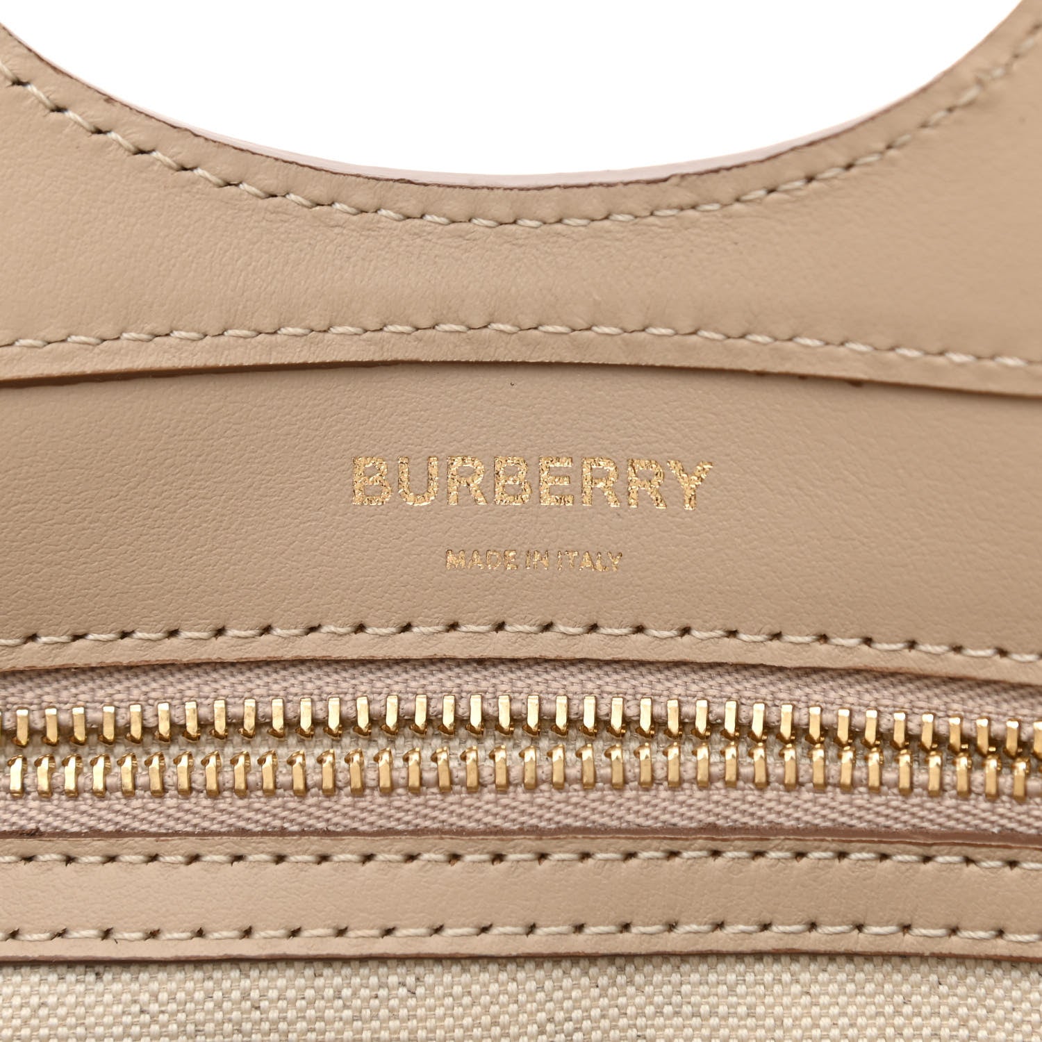 Burberry Smooth Calfskin Canvas Check Mini Pocket Bag Dusty Sand Soft Fawn 5 of 10