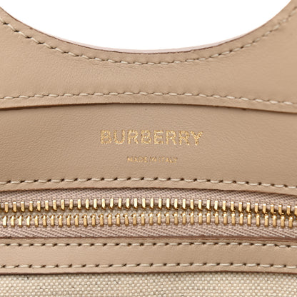Burberry Smooth Calfskin Canvas Check Mini Pocket Bag Dusty Sand Soft Fawn 5 of 10
