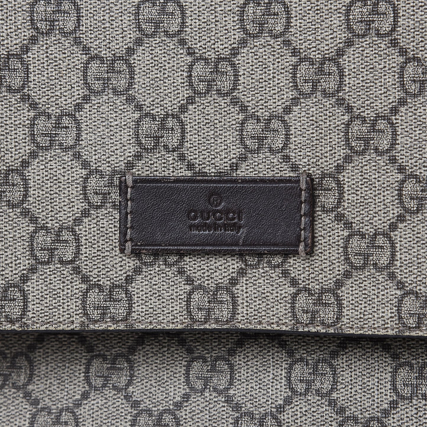 GG Plus Monogram Messenger Diaper Bag Dark Brown