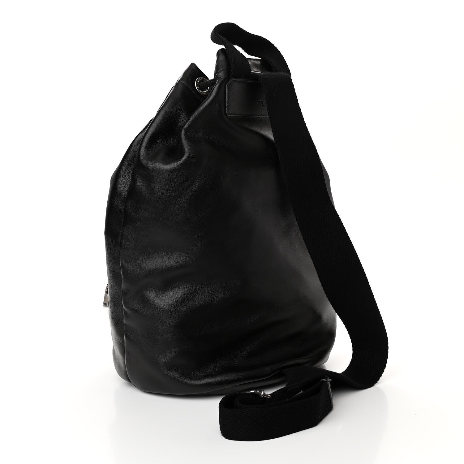 Saint Laurent Smooth Calfskin City Sailor Drawstring Backpack Black 4 of 11