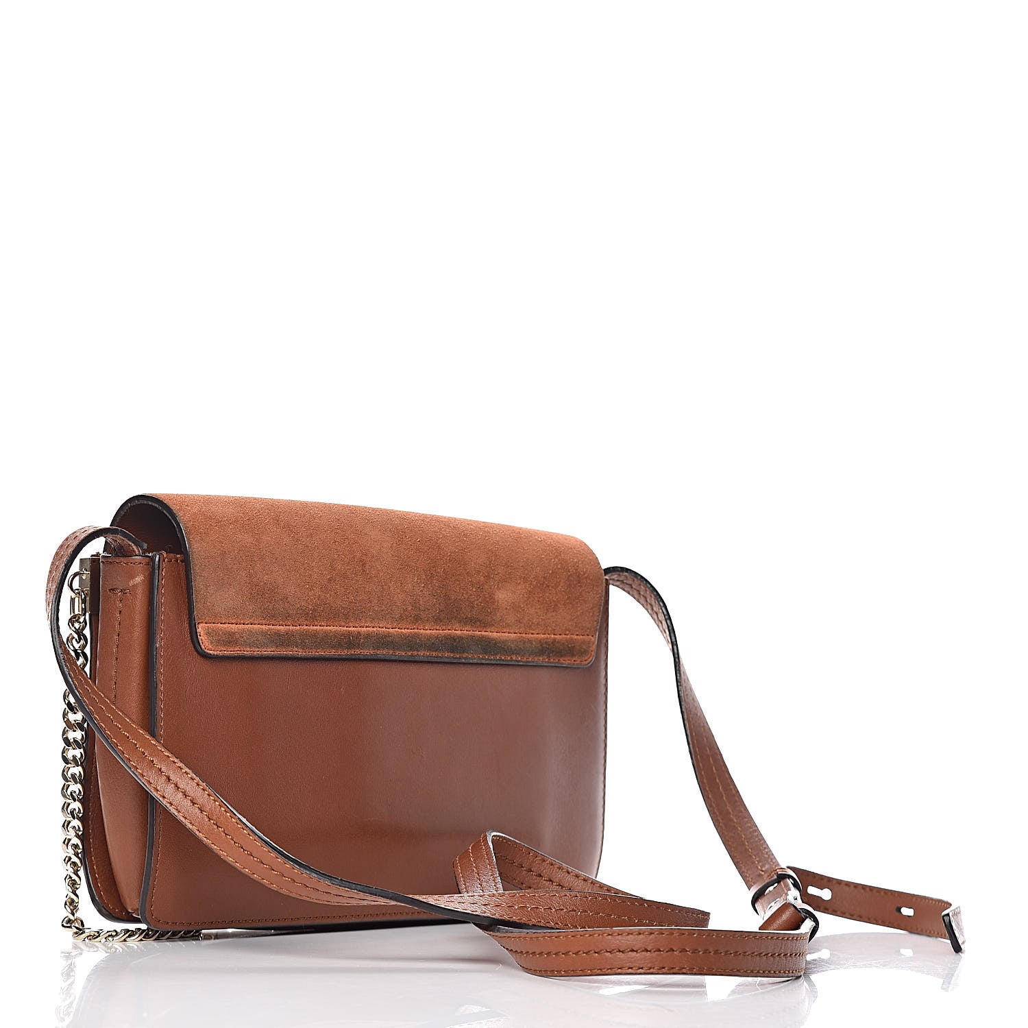 Chloe Suede Calfskin Small Faye Shoulder Bag Tobacco 3 of 13