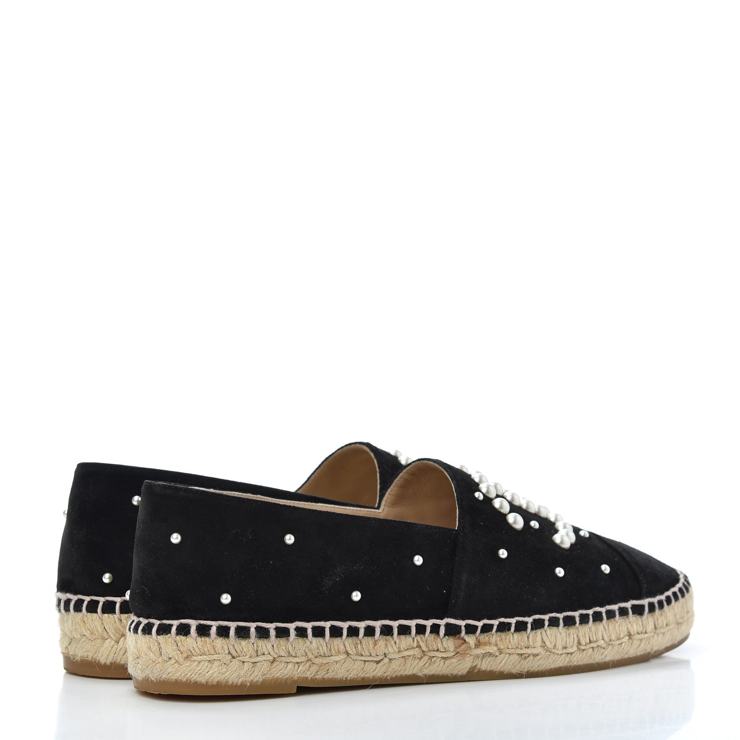 Suede Pearl CC Espadrilles 39 Black