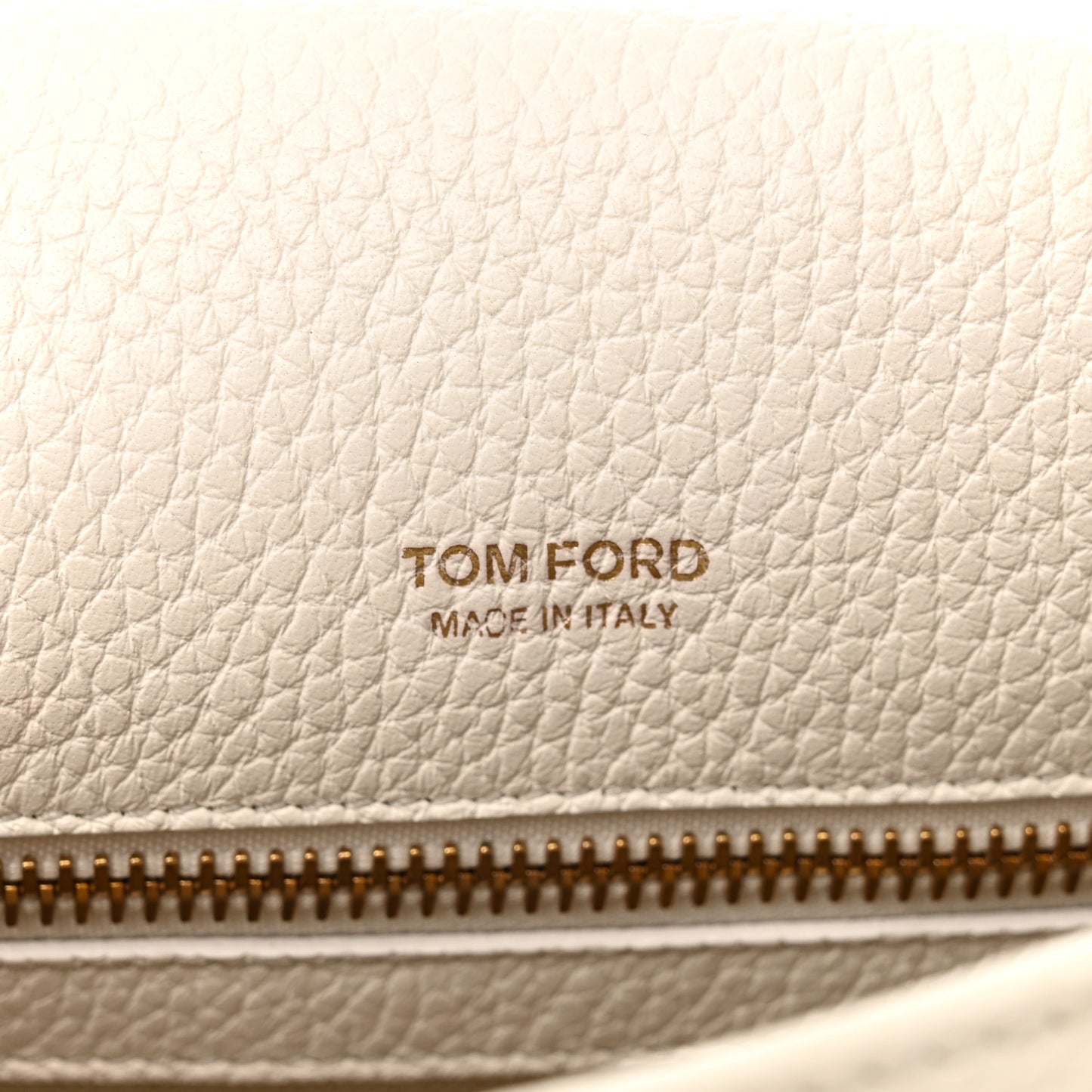 Grained Calfskin Large T Clasp Tara Crossbody Bag White