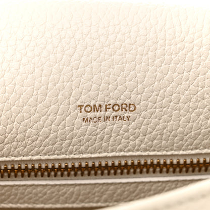 Tom Ford Grained Calfskin Large T Clasp Tara Crossbody Bag White 6 of 13