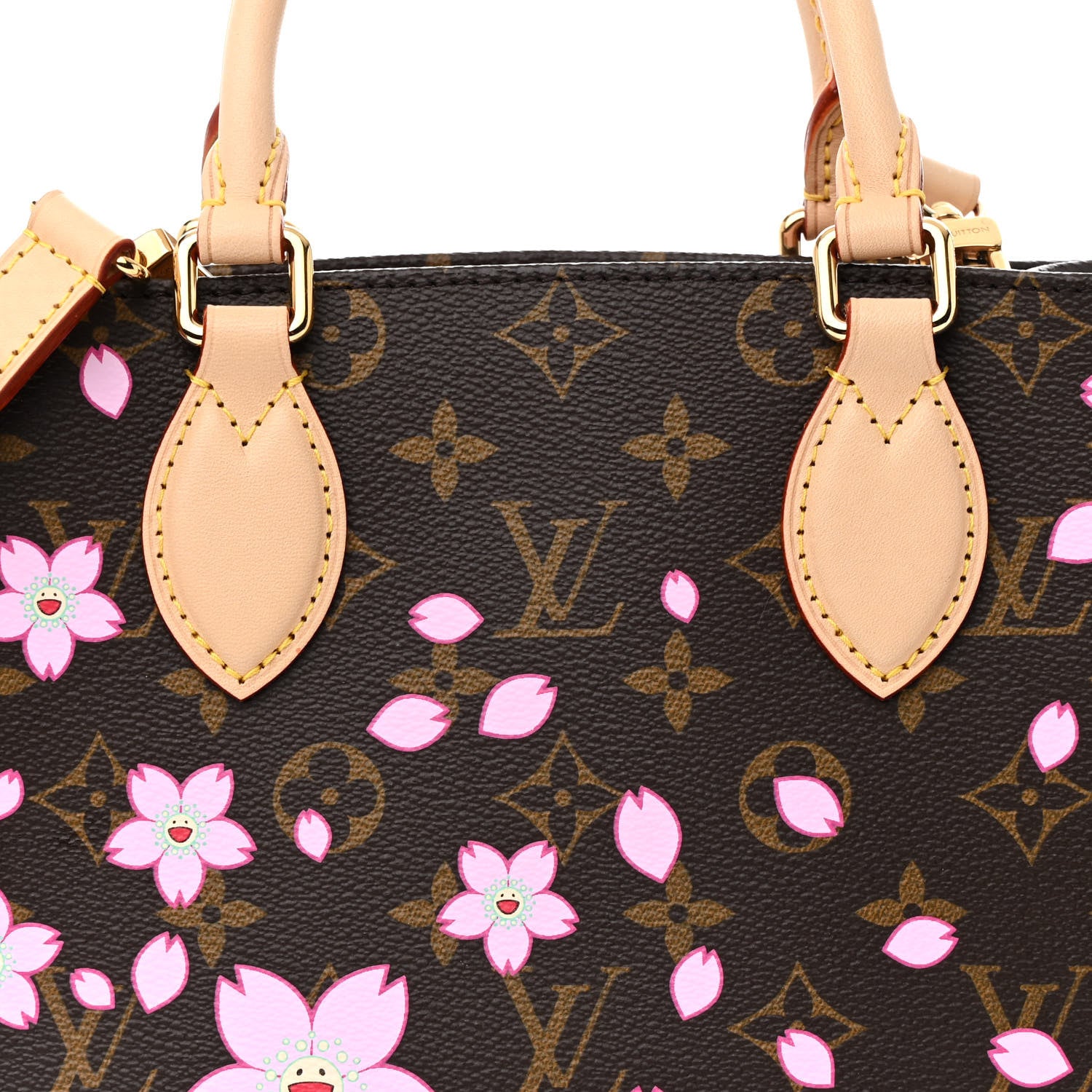 Louis Vuitton LV X TM Monogram Cherry Blossom Onthego PM Sakura Brown 7 of 9