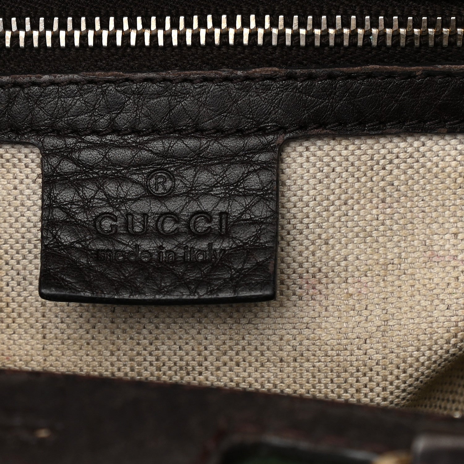 Gucci Calfskin Vintage Web Medium Boston Dark Brown 5 of 10