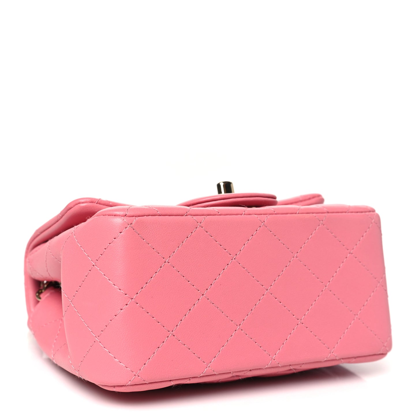 Lambskin Quilted Mini Square Flap Pink
