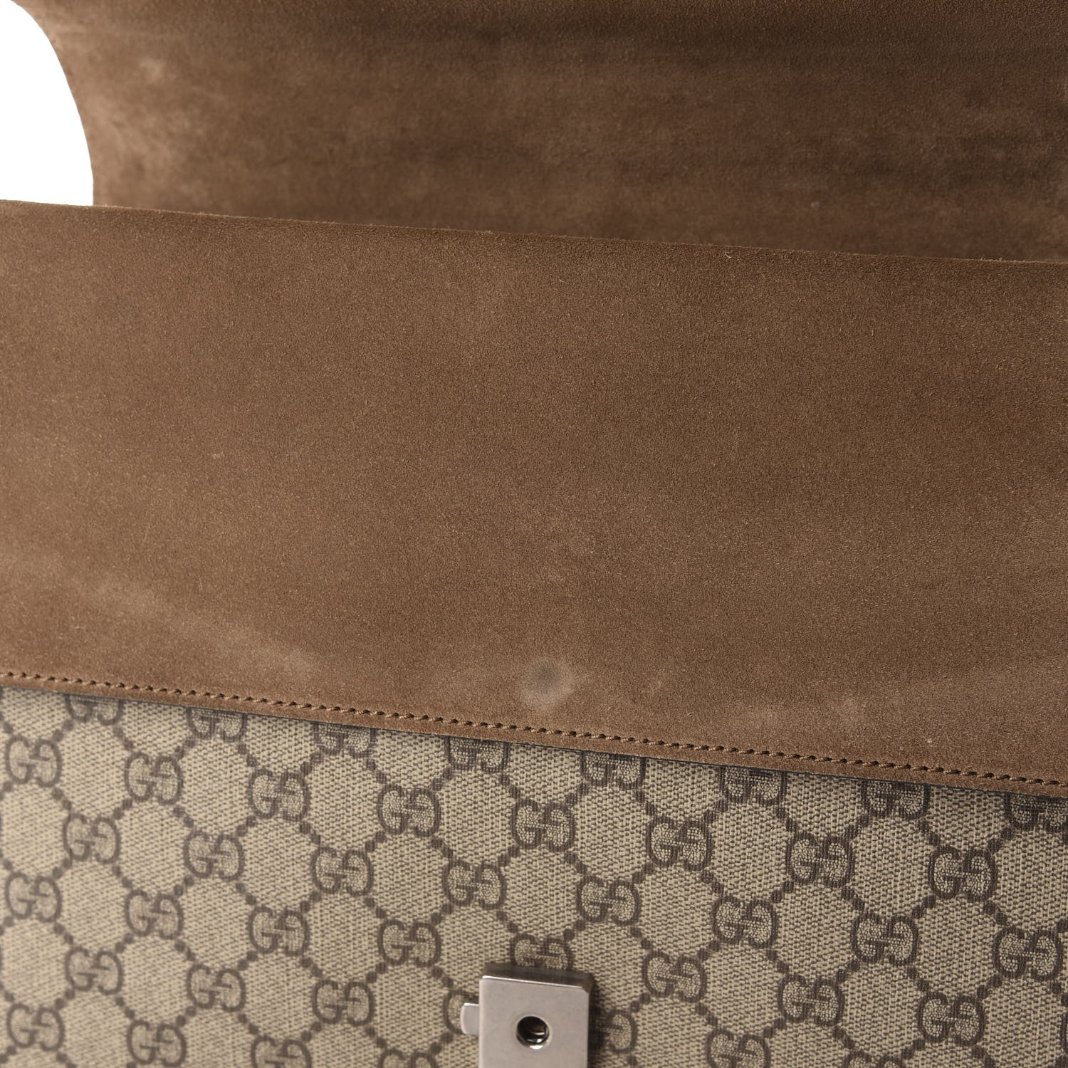 Gucci GG Supreme Monogram Medium Dionysus Shoulder Bag Taupe 10 of 12