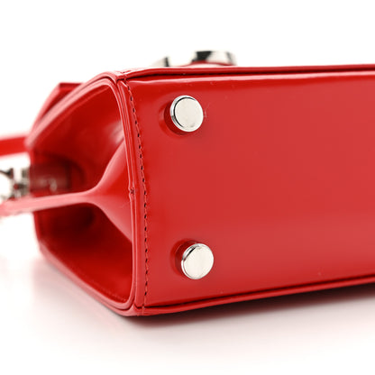 Salvatore Ferragamo Brushed Off Calfskin Micro Iconic Top Handle Bag Flame Red 8 of 9