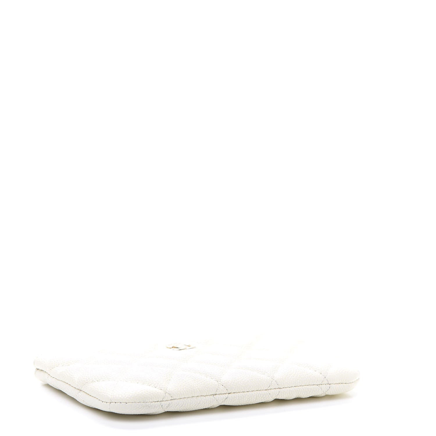 Chanel Caviar Quilted Small Cosmetic Case White 4 of 10