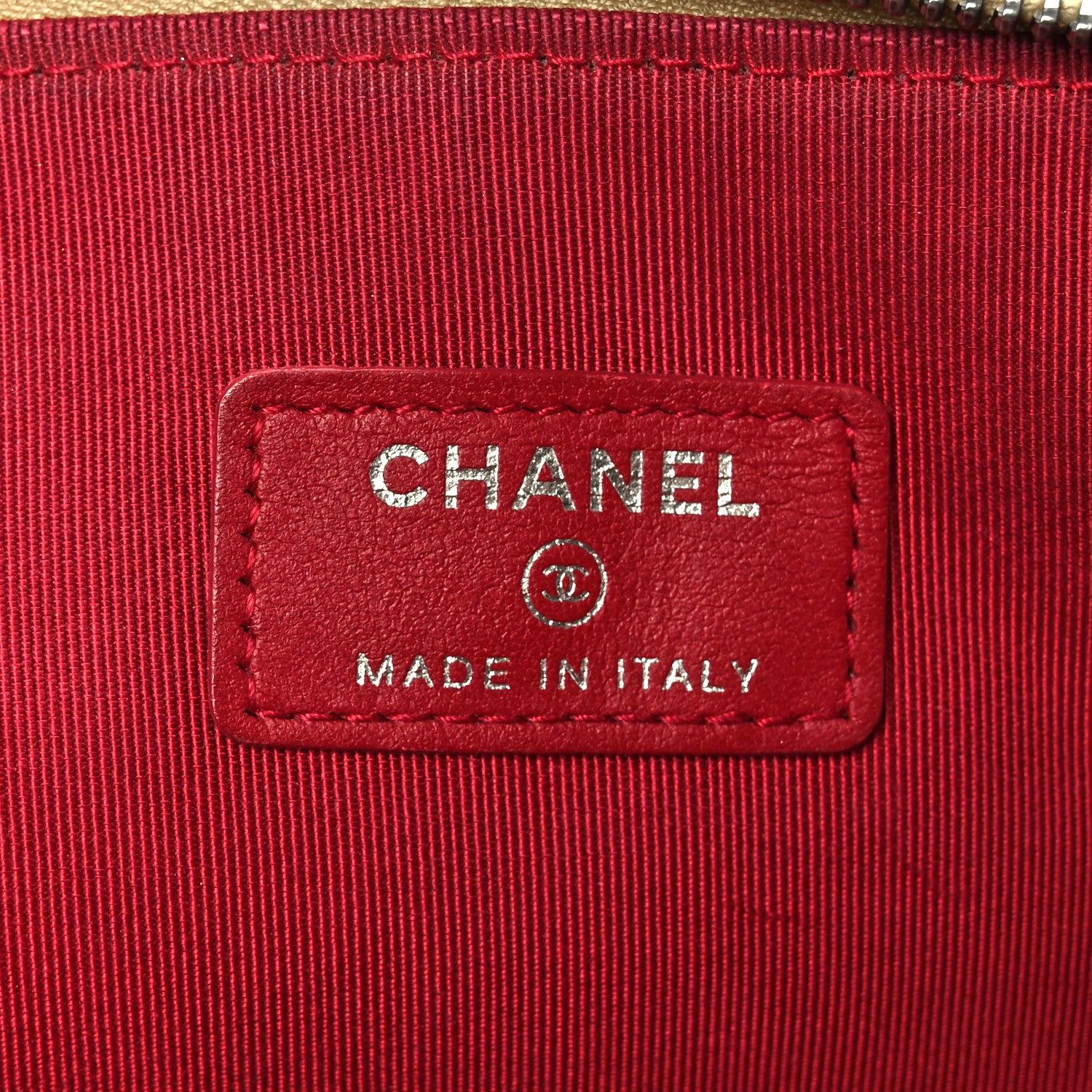 Chanel Metallic Aged Calfskin Quilted Medium Gabrielle Cosmetic Case  Gold 6 of 8