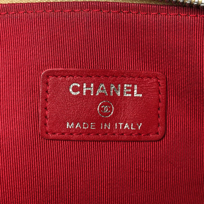 Chanel Metallic Aged Calfskin Quilted Medium Gabrielle Cosmetic Case  Gold 6 of 8