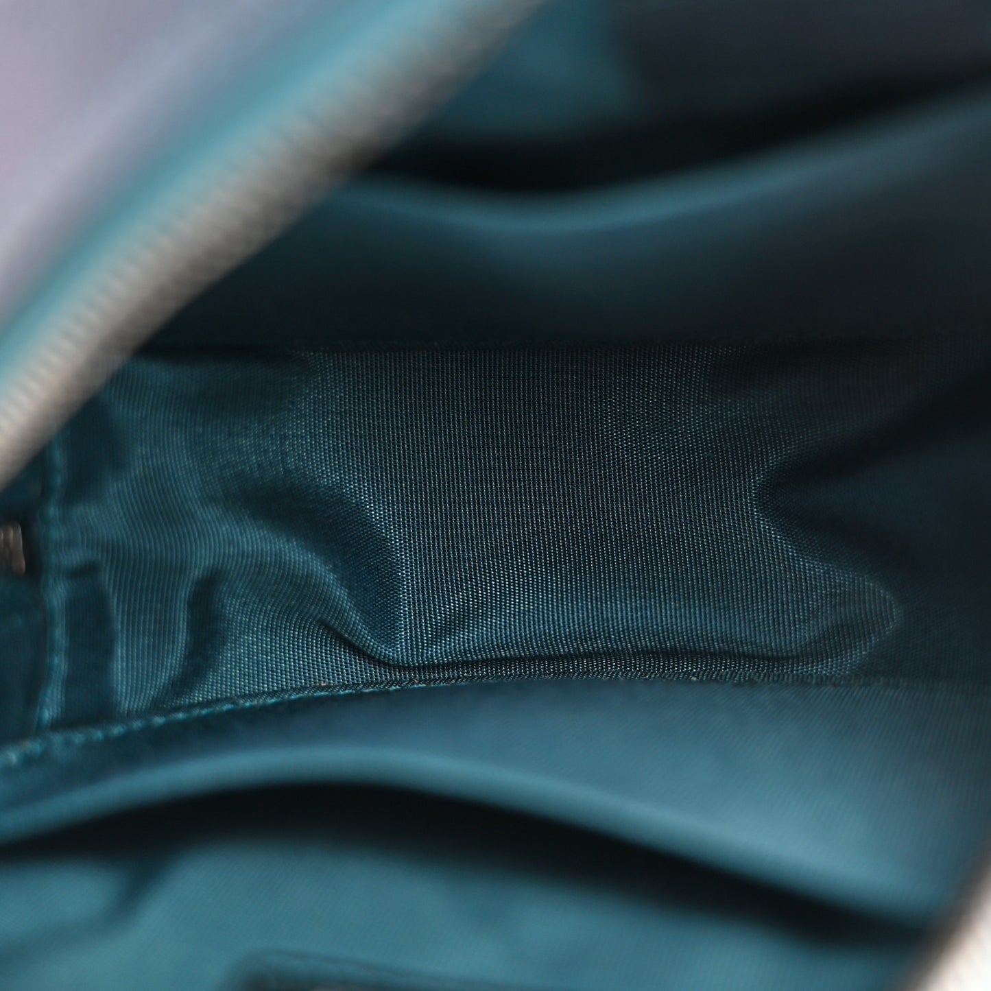 Iridescent Caviar Quilted Round Filigree Crossbody Dark Turquoise