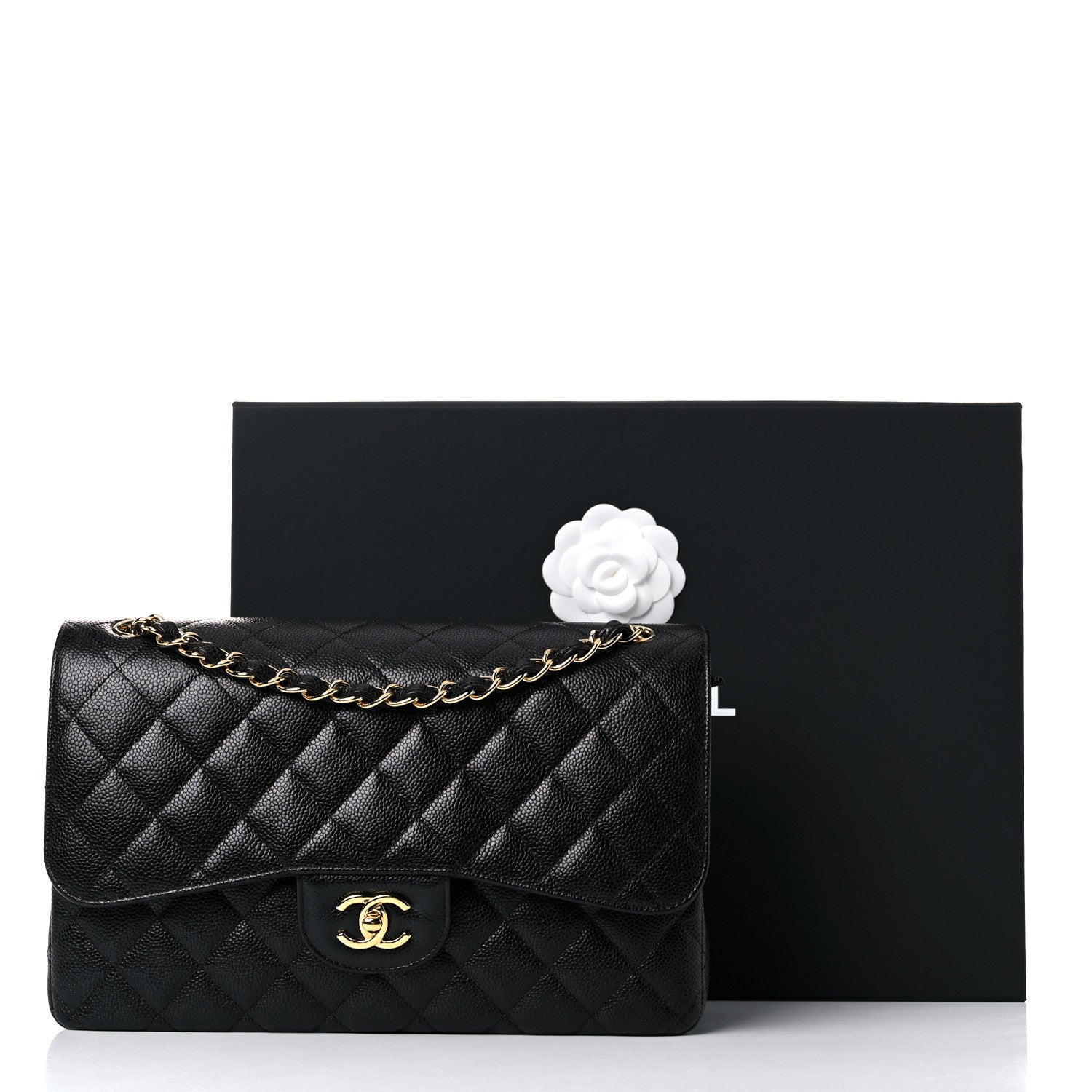 Chanel Caviar Quilted Jumbo Double Flap Black 10 of 10