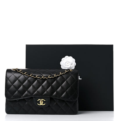 Chanel Caviar Quilted Jumbo Double Flap Black 10 of 10