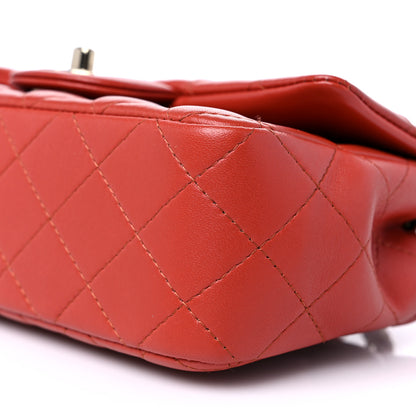 Chanel Lambskin Quilted Mini Rectangular Flap Brown 8 of 10