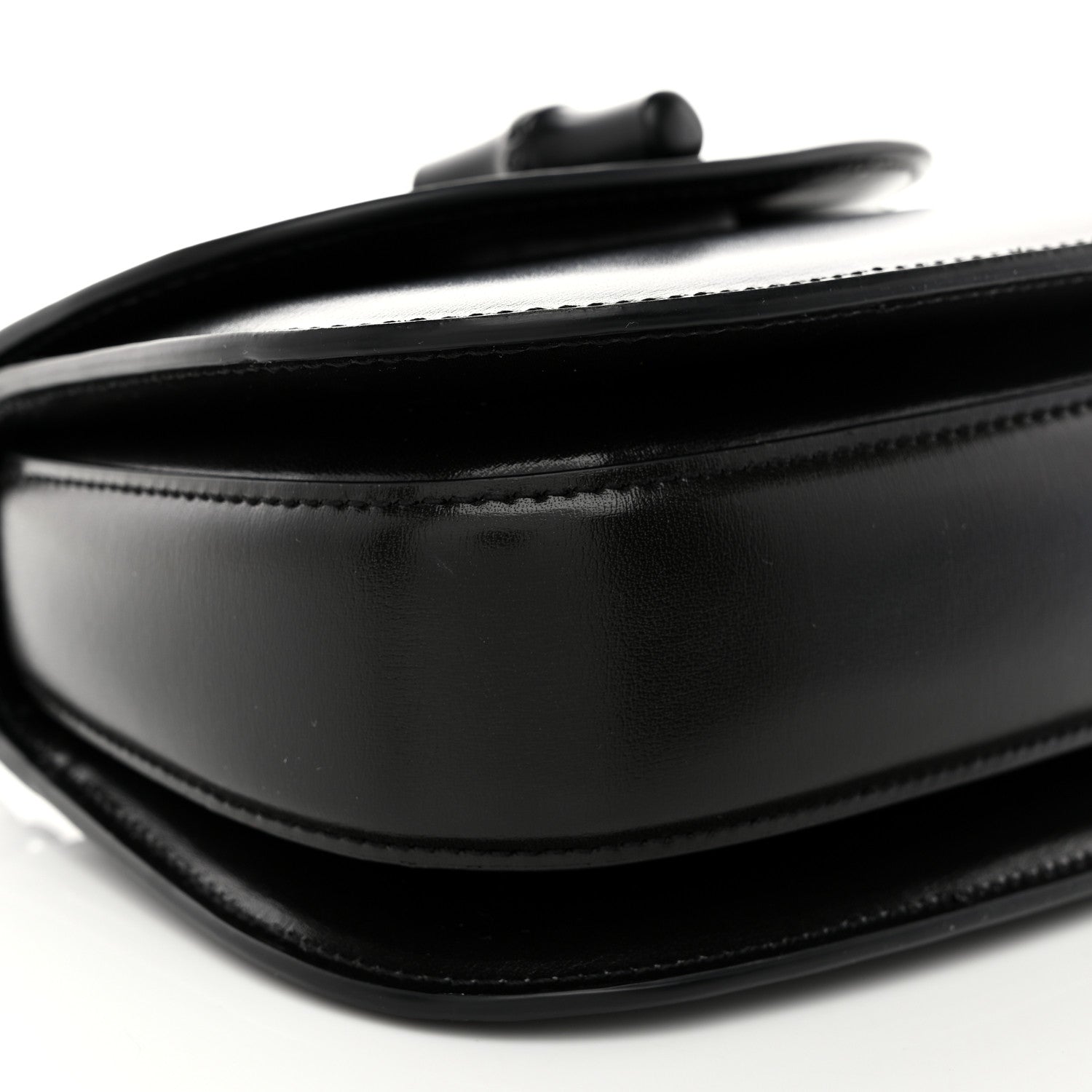 Gucci Boarded Dyana Lux Calfskin Web Monochrome Mini Bamboo 1947 Top Handle Bag Black 9 of 10