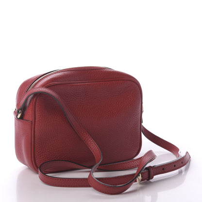 Gucci Pebbled Calfskin Small Soho Disco Bag Tabasco Red 3 of 10