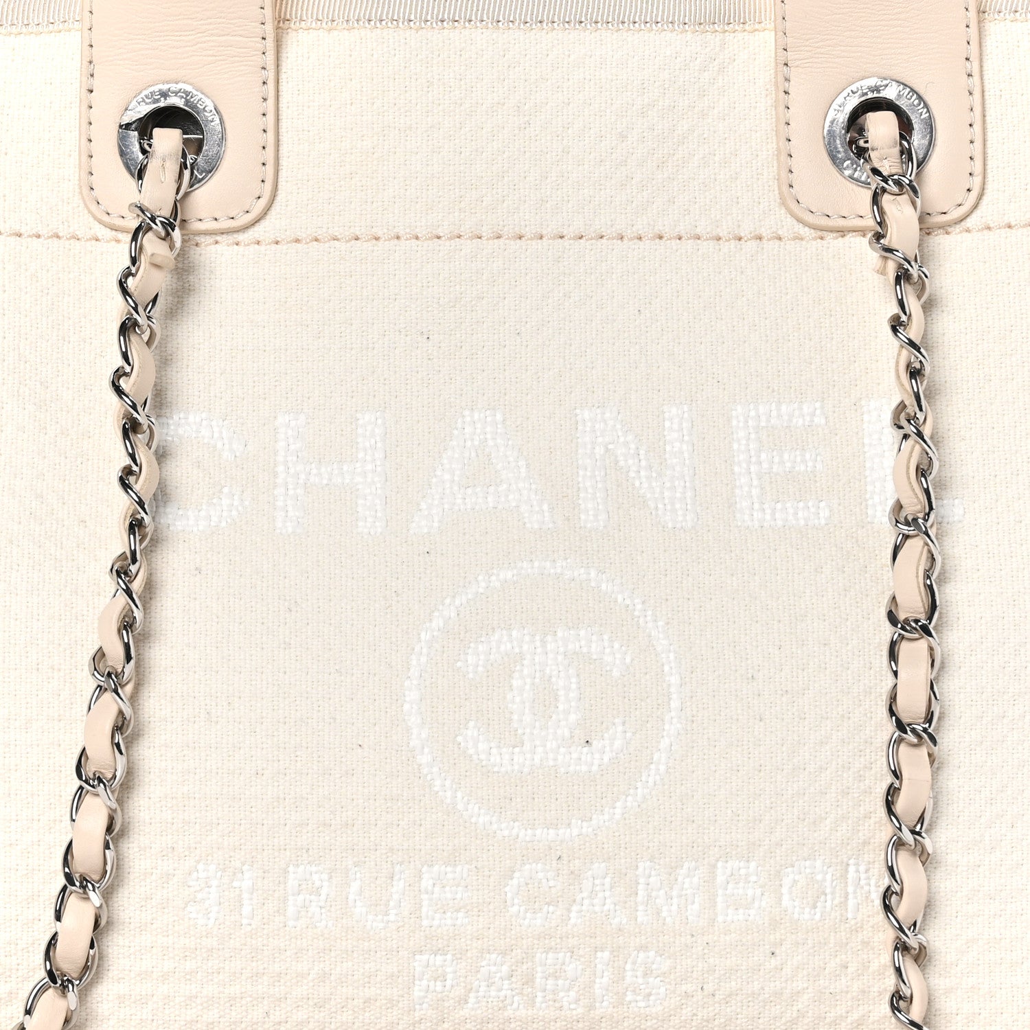 Chanel Mixed Fibers Small Deauville Tote White 9 of 11