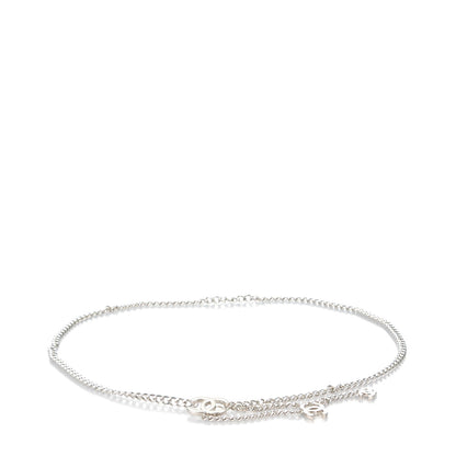 Chanel Enamel CC Ceinture Fantai Adjustable Belt Silver White 1 of 4