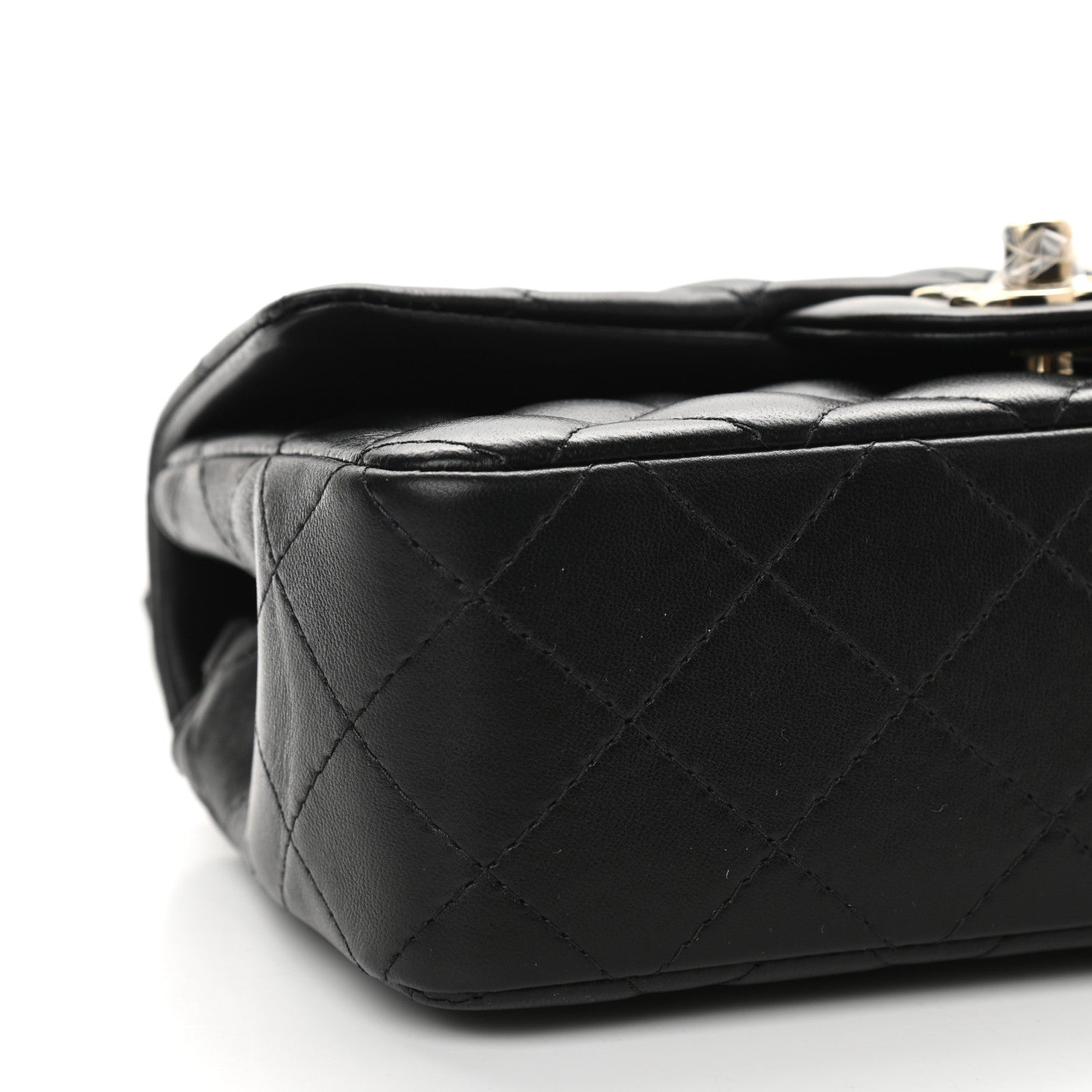 Chanel Lambskin Quilted Mini Rectangular Flap Black 9 of 12