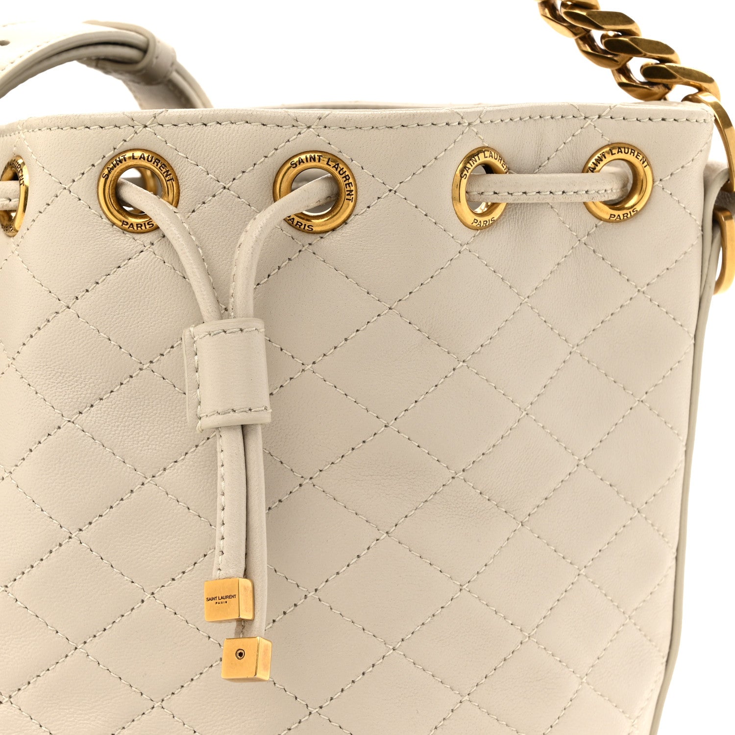 Saint Laurent Lambskin Quilted Small Emmanuelle Bucket Bag  Antique Vintage 8 of 14