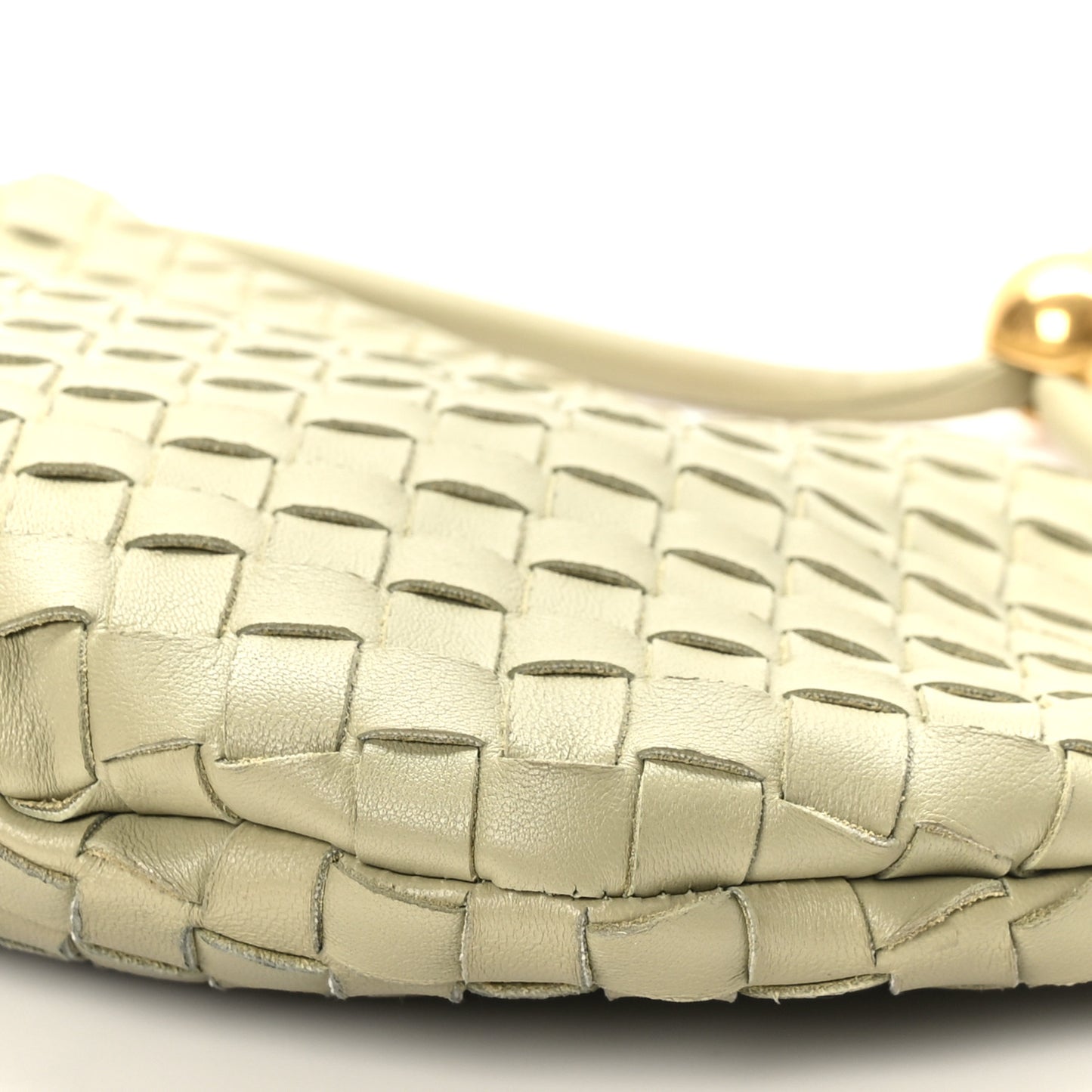 Nappa Intrecciato Medium Turn Pouch Travertine