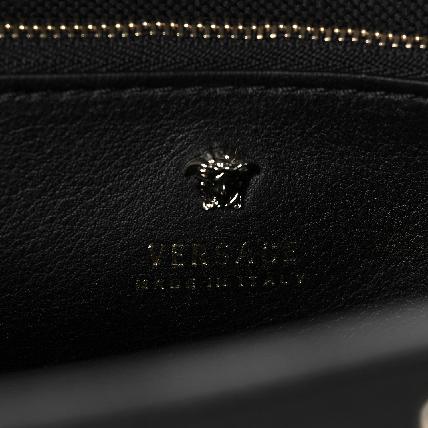 Versace Calfskin Studded Medium Palazzo Empire Bag Black 6 of 7