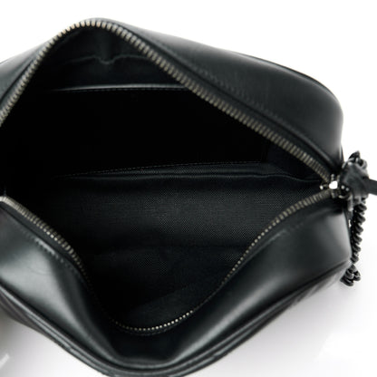 Gucci Calfskin Matelasse Monochrome Small GG Marmont Chain Shoulder Bag Black 5 of 11