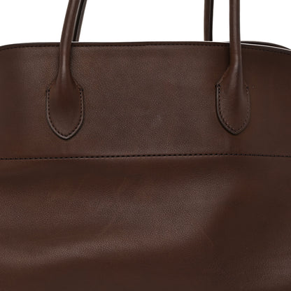 The Row Polished Saddle Calfskin EW Margaux Dark Chocolate 7 of 9