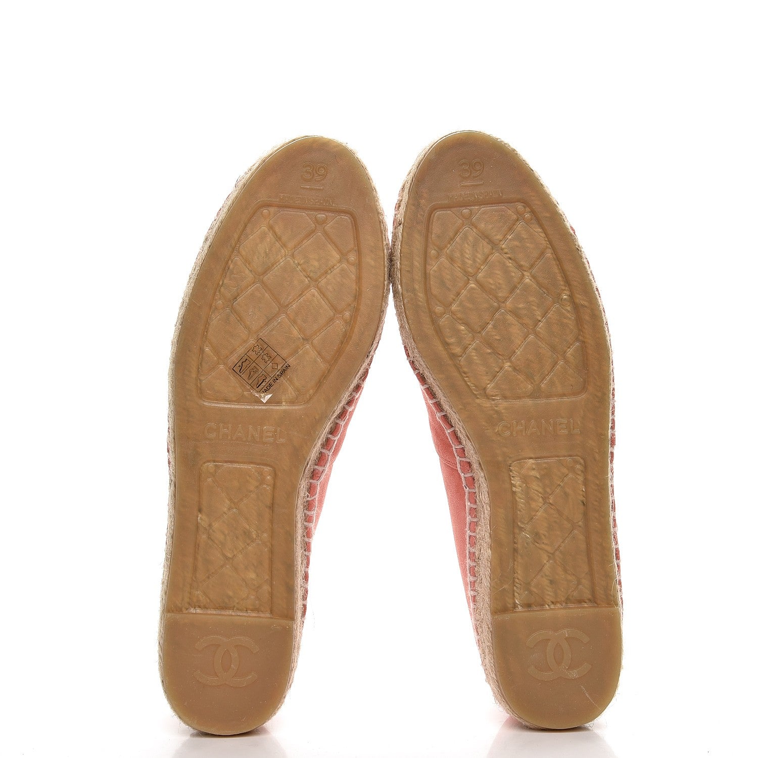 Chanel Suede Lambskin CC Espadrilles 39 Pink 5 of 7