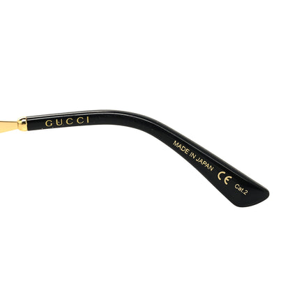Gucci Metal Round Frame GG0595S Sunglasses Gold Black 5 of 6