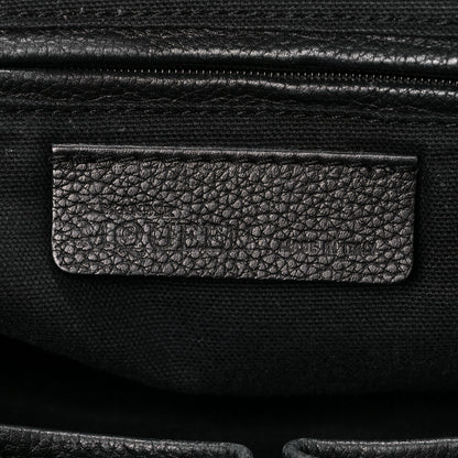 Alexander McQueen Pebbled Calfskin Small Skull Padlock Zip Around Tote Black 7 of 14