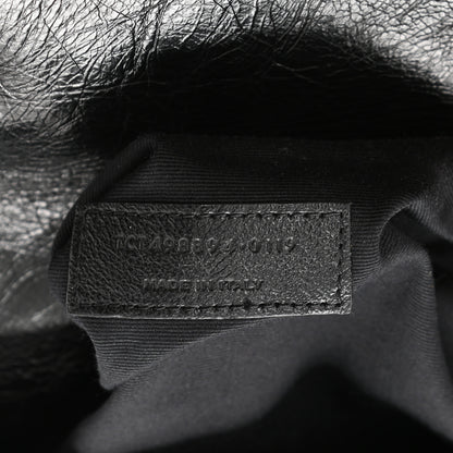 Saint Laurent Crinkled Calfskin Matelasse Monogram Medium Niki Chain Satchel Black 7 of 10