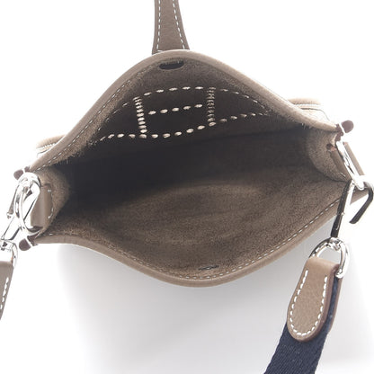 Hermes Taurillon Clemence Amazone Evelyne TPM Etoupe Bleu Indigo 5 of 8