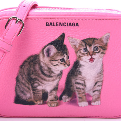 Balenciaga Calfskin Kittens Logo XS Everyday Camera Bag Acid Pink 9 of 9
