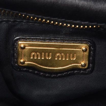 Miu Miu Vitello Bow Tote Black 11 of 19