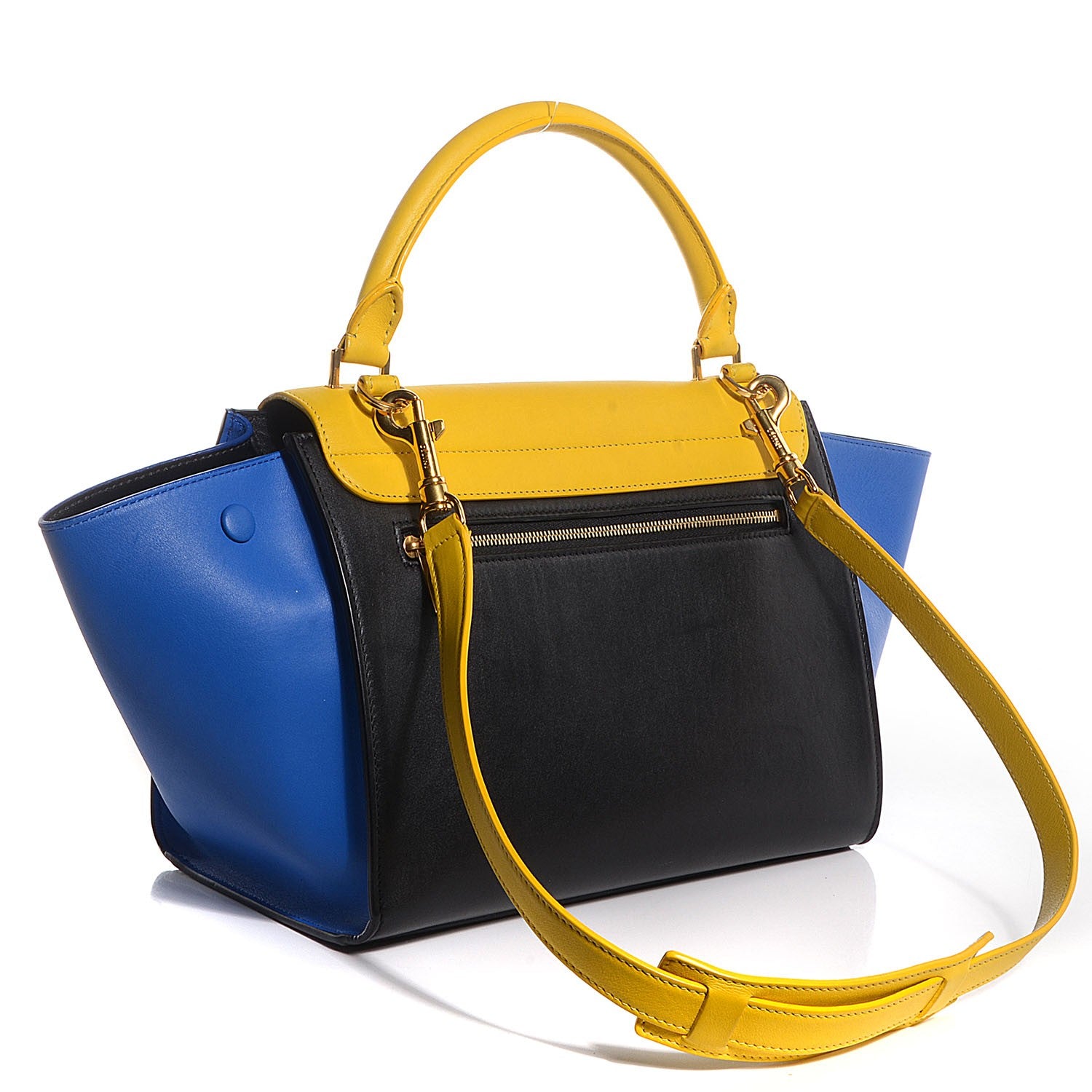 Celine Smooth Calfskin Small Tri-Color Trapeze Sunflower 3 of 9