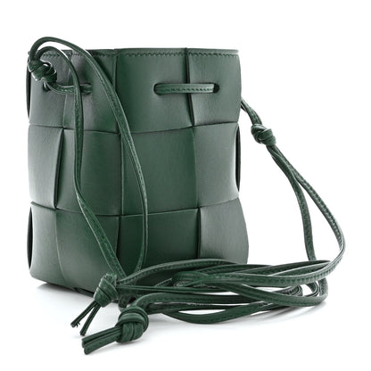 Bottega Veneta Nappa Maxi Intrecciato Mini Cassette Bucket Bag Raintree 3 of 9