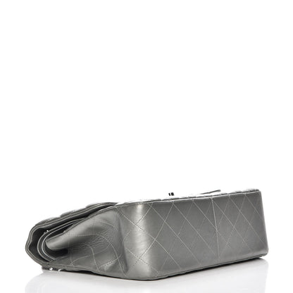 Chanel Metallic Lambskin Quilted Jumbo Double Flap Silver 4 of 9
