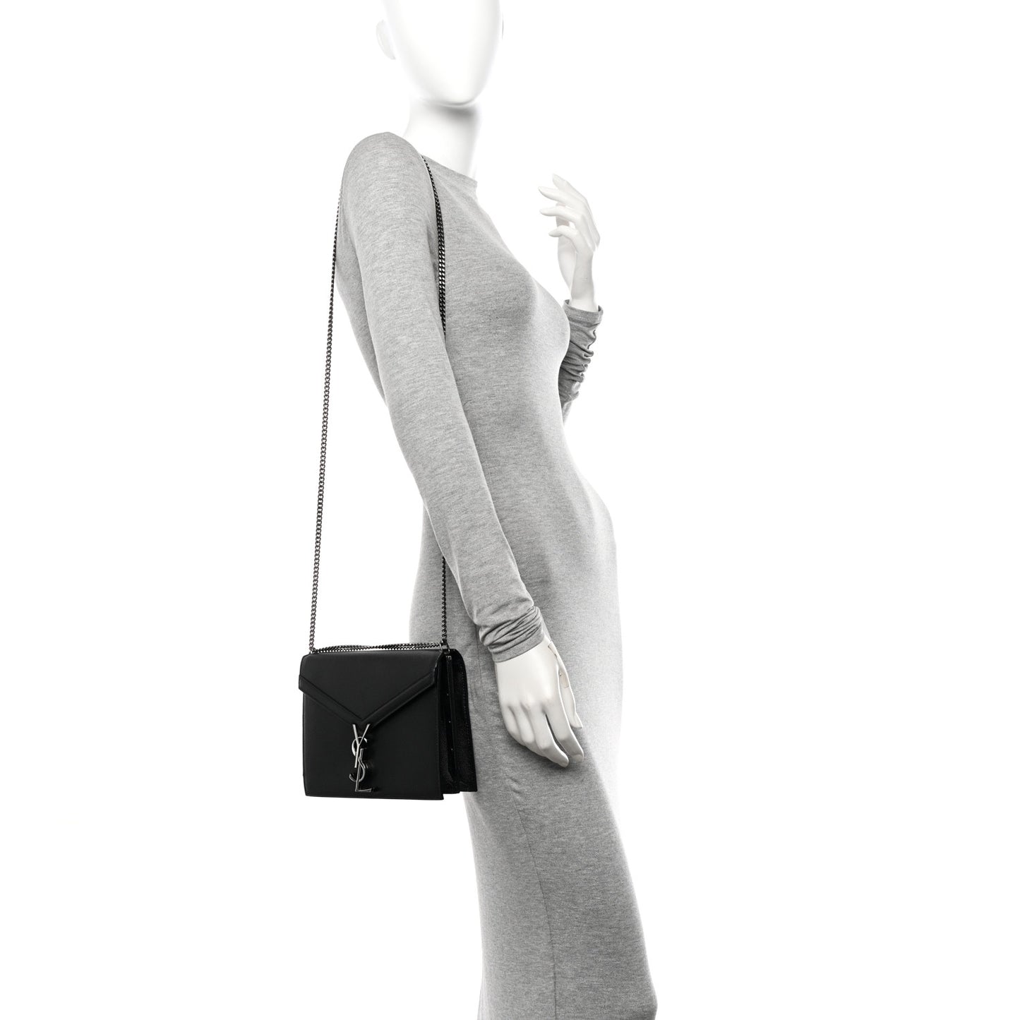 Grain De Poudre Monogram Cassandra Clasp Bag Black