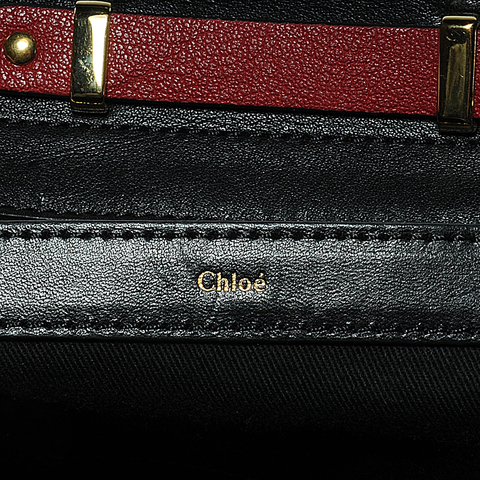 Chloe Lizard Embossed Mini Alice Satchel Black White 6 of 11