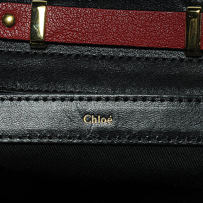 Chloe Lizard Embossed Mini Alice Satchel Black White 6 of 11